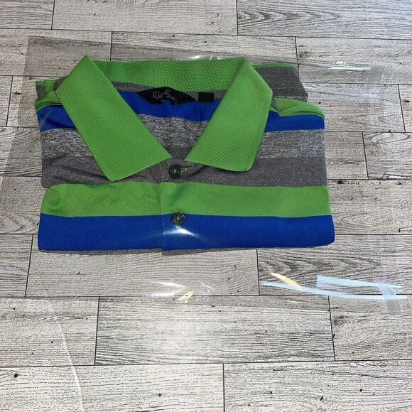 Walter Hagen Shirt Men’s Size Medium Polo Collar Blue‎ Green Golf Outdoor - Picture 11 of 11